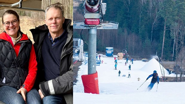 Utförsåkningen tillbaka på Vallåsen