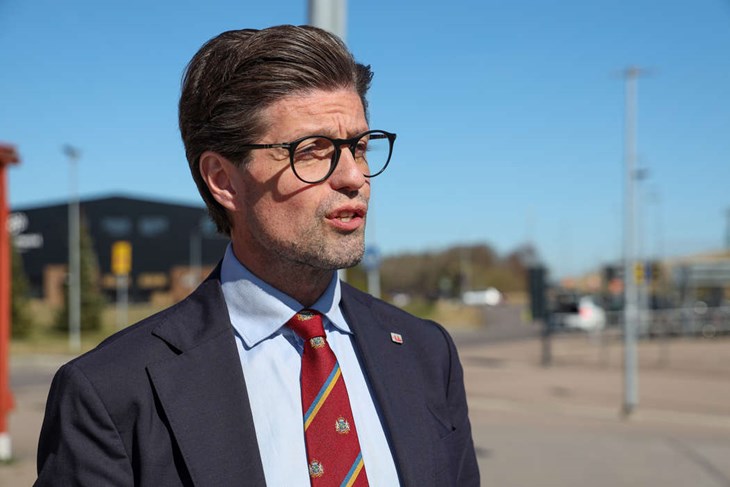 Kommunstyrelsens ordförande Johan Olsson Swanstein. Foto: Peter Jakobsson