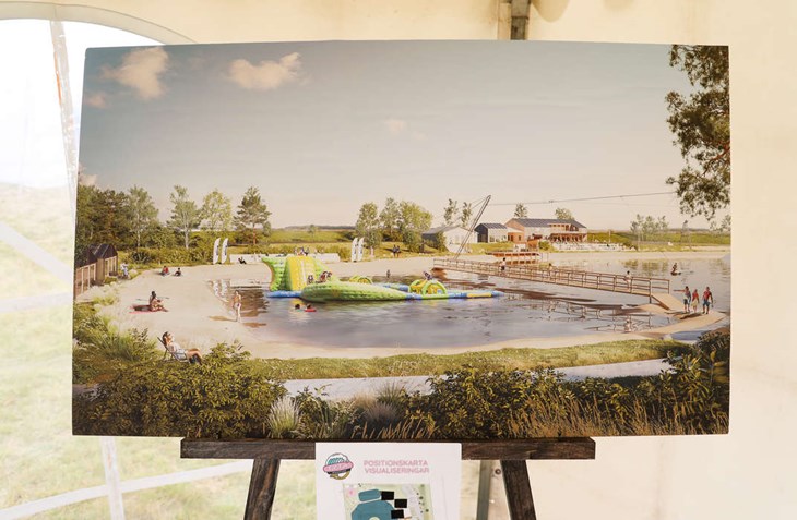 En visualisering av området som visades vid en presentation 2021. Foto: Peter Jakobsson