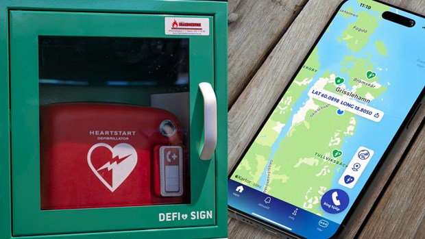 Nytt i 112-appen – visar närmaste hjärtstartare Nytt i 112-appen – visar närmaste hjärtstartare