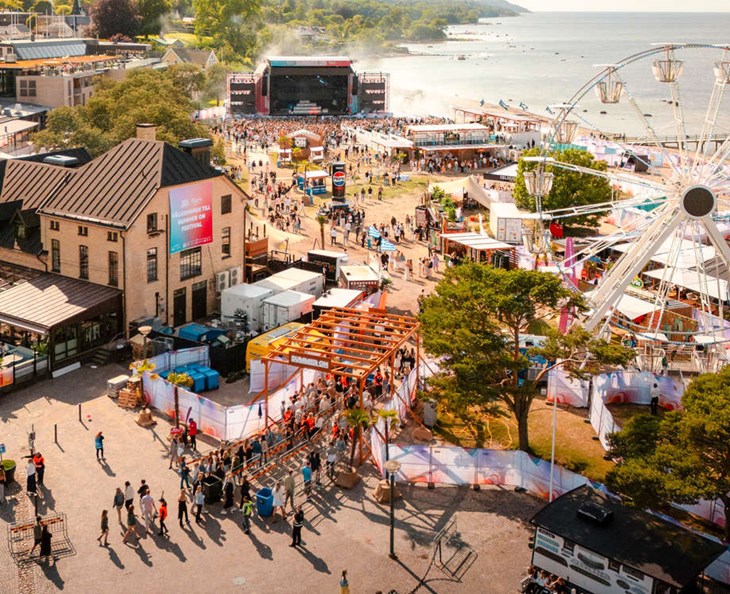 Summer on håller till på stranden nedanför Pepes och Hotel Skansen. Pariserhjulet i bilden finns nu inte kvar utan lämnar plats för större matområde. Foto: Summer On
