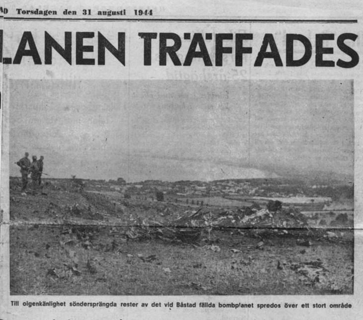 Bild från Helsingborgs Dagblad 31 augusti 1944.
