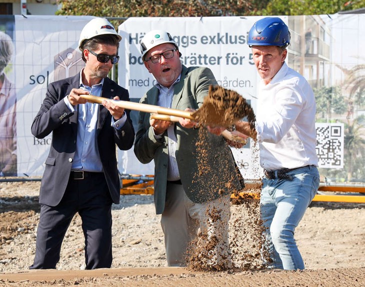 Första spadtaget för Sollyckan togs i september 2024. Foto: Peter Jakobsson/Arkiv