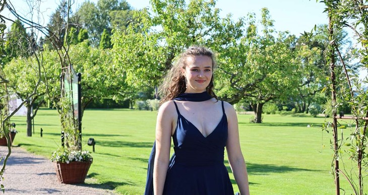 Carla Mittemeyer har alltid varit intresserad av Sverige och valde att komma hit under sin utbytestermin. Hon lärde sig snabbt svenska och hängde med i undervisningen på Akademi Båstad. Foto: Privat