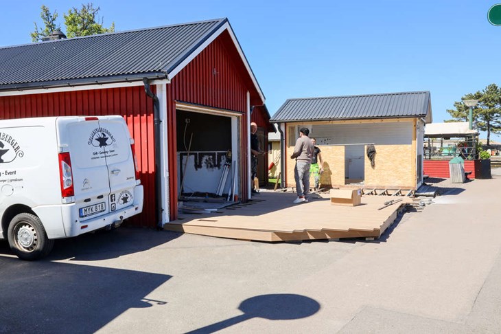Det är mest när det är folk i hamnen som Blacksmith Burger kommer ha öppet. Foto: Peter Jakobsson