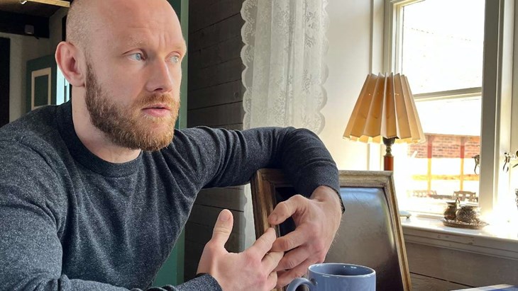 Den nye ordföranden i hembygdsföreningen, Leo Holmgren, 34 år. Foto: Per Brolléus