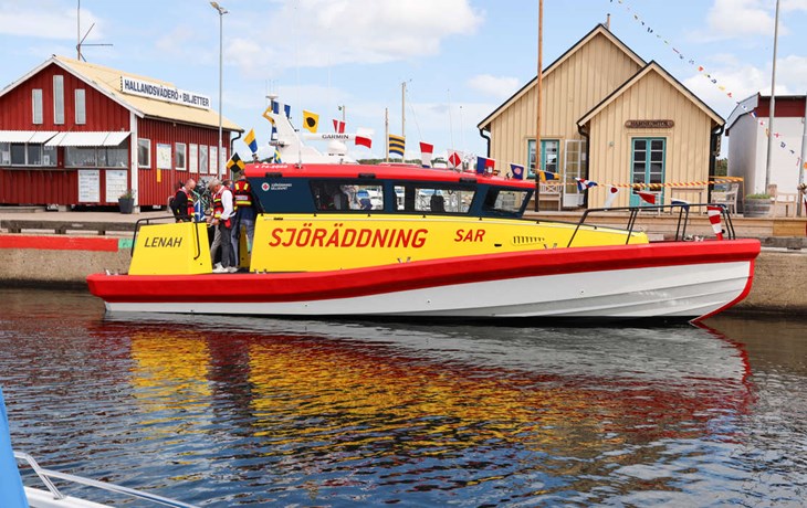 Torekovs nya sjöräddningsbåt Lenah fick sitt namn och tas snart i tjänst. Foto: Peter Jakobsson