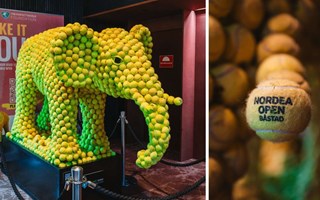 Tenniselefanten flyttar in på Hotel Skansen för gott