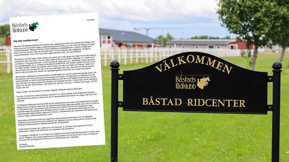 Ridskolan läggs ned – styrelsen skyller på kommunen