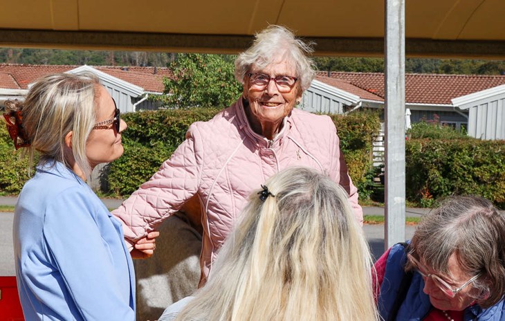 Gunillas dag förgylldes av tågturen. Foto: Peter Jakobsson