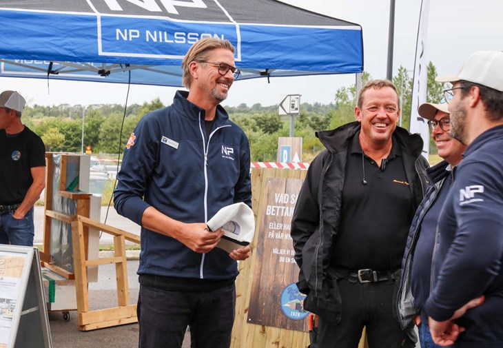NP Nilssons Vd Fredrik Berg var glad över uppslutningen och hade många att prata med. Foto: Peter Jakobsson