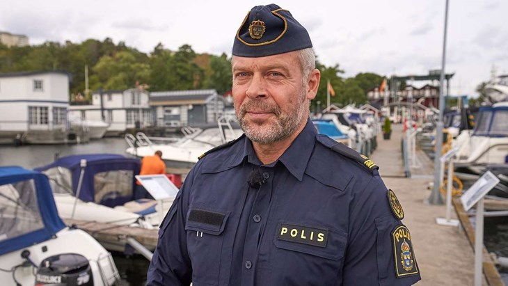 Rino Carlsson, nationell operativ samordnare för båtsamverkan vid Polismyndigheten. Foto: Pressbild