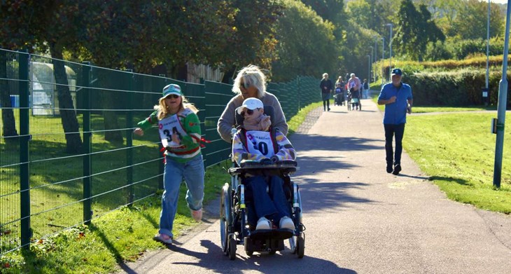 Rulla, springa, gå. Allt gick lika bra i Ett lopp för alla i Båstad. Foto: Åsa Hagberg