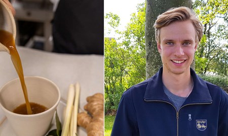 Bjärefågel gör dryck av kycklingben: 