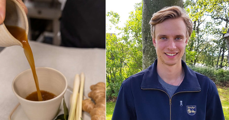 Bjärefågel gör dryck av kycklingben: 